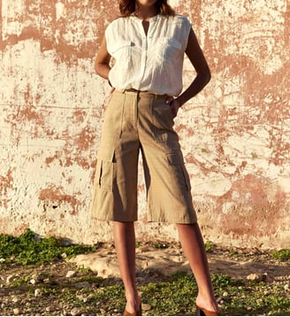 Bermuda  uni PLINA - La Petite Etoile - Beige