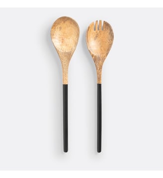 Lot de 2 couverts à salade - La Redoute Interieurs - Noir