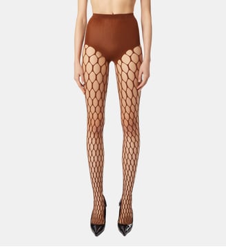 Collants en maille extensible - Diesel - Marron