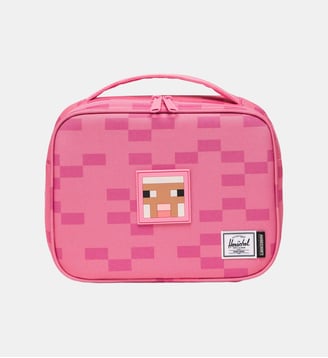 Lunch box en matières recyclées MINECRAFT POP QUIZ - Herschel - Rose clair