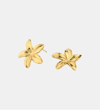 Boucles d'oreilles fleurs dorées Acier inoxydable Balaboosté