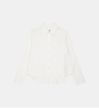 Chemise à manches longues avec logo - MM6 Maison Margiela - Blanc