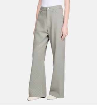 Jean large en coton - Sandro - Gris