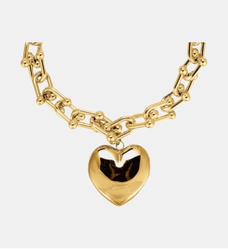 Collier chaîne grosse maille pendentif cœur HIZA - Hipanema - Doré