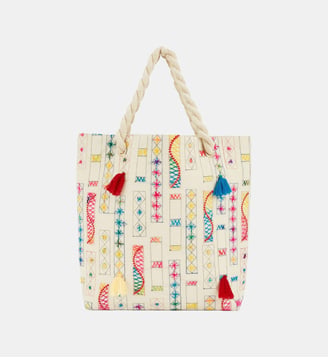 Sac cabas à motifs en coton LAMIA - Wild - Multicolore