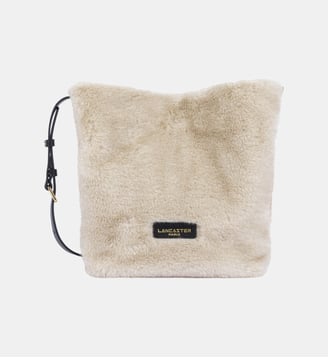 Sac seau Moumoute - Lancaster - Écru et noir