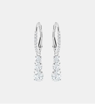 Anneaux d'oreilles Stilla Attract, Doré à l’or 18 carats (750/1000) - Swarovski - White et rrhodium plated