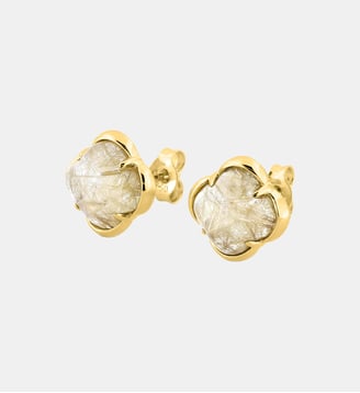Puces, quartz rutile doré, or jaune Morganne Bello