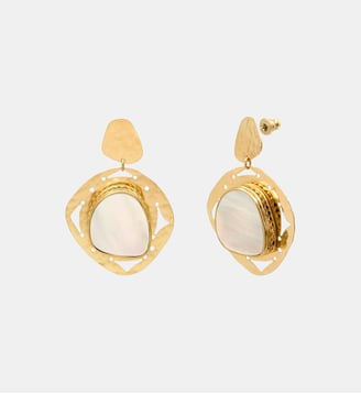 Boucles d'oreilles tiges percées   - Noto - Satellite - Nacre