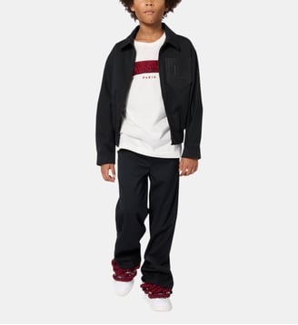 Tee-shirt à manches courtes - Lanvin Kids - Beige et rouge