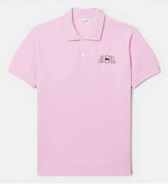 Polo classic fit marquage graphique - Lacoste - Rose