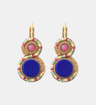 Boucles d'oreilles dormeuses   - Claudia - Satellite - Bleu