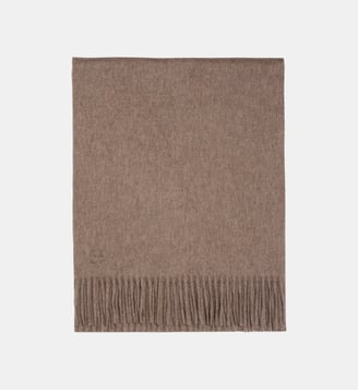 Echarpe à franges en cachemire    - Bompard - Taupe