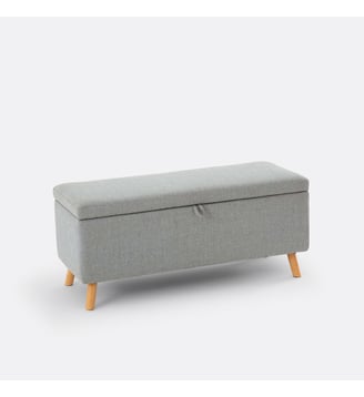Banc bout de lit coffre - La Redoute Interieurs - Gris clair