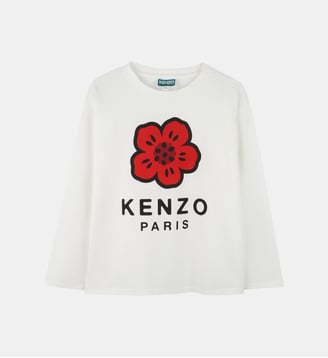 Tee-shirt à manches longues en jersey Kenzo Kids