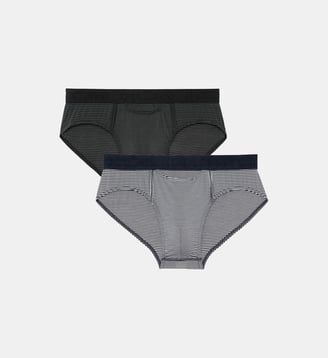 Lot de 2 mini-slips Simon en polyamide et microfibre - Hom - Multicolore