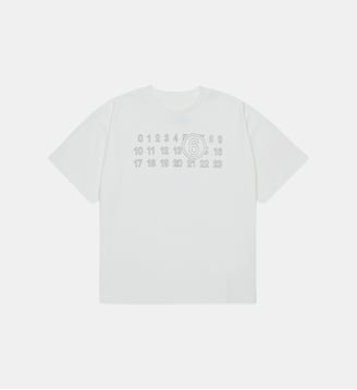 T-shirt avec logo sur la poitrine - MM6 Maison Margiela - Blanc