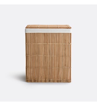 Panier à linge rectangulaire, en rotin ajouré - La Redoute Interieurs - Naturel