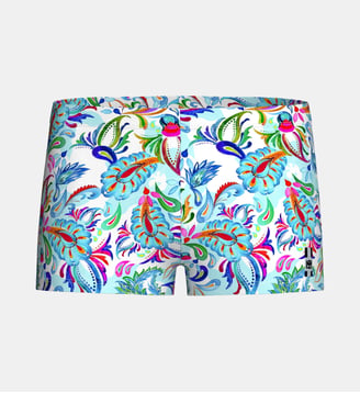 Boxer de bain avec imprimé tropical - Impetus - Bleu