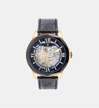 Montre automatique Round Noir MOW805 - Montignac - Doré