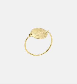 Bague Lutèce motif couronne plaqué or - Ines de la Fressange Paris - Doré
