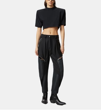 Pantalon p-pants en tissu technique avec fermetures zippées - Pinko - Noir