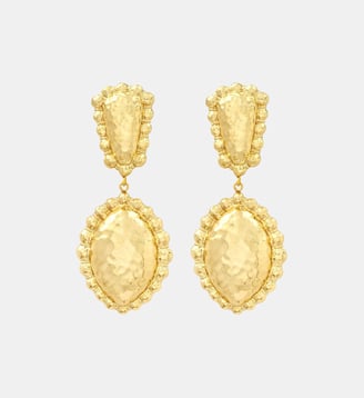 Boucles d'oreilles clips pendantes   - Gilda - Satellite - Doré