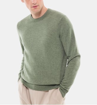 Pull col rond en cachemire - Fursac - Vert