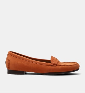 Mocassin chatham - cuir velours - Fairmount - Rouge et orange