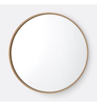 Miroir rond plaqué chêne Ø100 cm La Redoute Interieurs