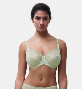 Soutien-gorge emboîtant broderie italienne - Chantelle - Green powder