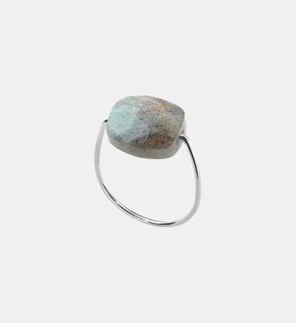 Bague, labradorite, or blanc Morganne Bello