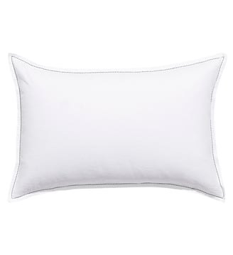 Taie décorative Nuances 50% coton - 50% lin - Le Jacquard Francais - Blanc