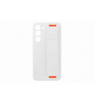 Coque S23+ Silicone avec laniere Blanc - Samsung - Blanc