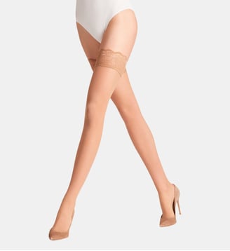 Bas Autofixants Matt Deluxe 20 Fibre artificielle Transparent - Falke - Powder