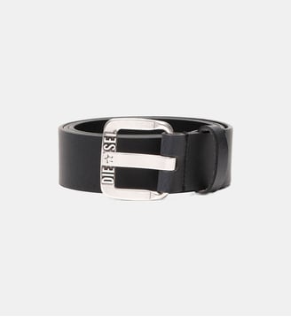 Ceinture en cuir avec boucle logo étoile en métal - Diesel - Noir