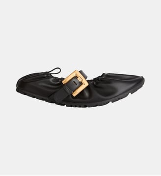 Ballerines Anthem en cuir lisse - Balmain - Noir