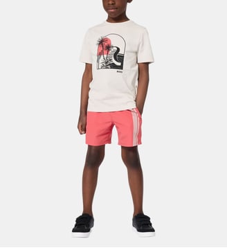 Tee-shirt manches courtes - BOSS Kidswear - Ivoire