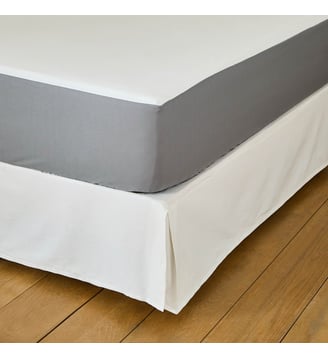 Protège matelas Tencel Mesh - Dunlopillo - Blanc et gris clair