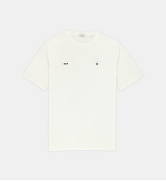 T-shirt manches courtes imprimé muguet Théo RCT - Serge Blanco - Blanc cassé