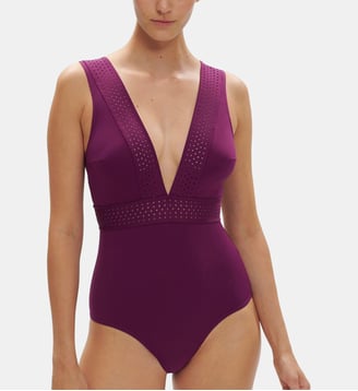 Maillot de bain 1 pièce sans armature - Mûre - Simone Pérèle - Violet