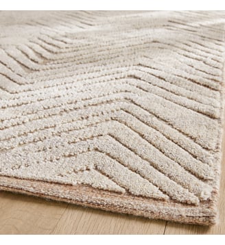 Tapis laine noué main chevrons AM.PM