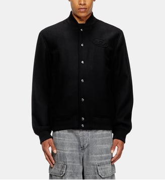 Bomber doublé en mélange de laine - Diesel - Noir
