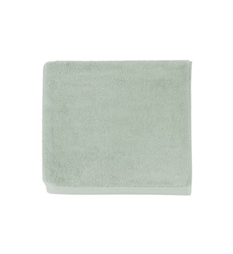 Serviette invité unie en coton peigné biologique, 650gr/m², ESSENTIEL - Alexandre Turpault - Vert eucalyptus