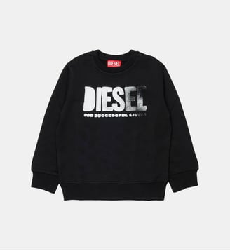Sweat-shirt à col rond avec logo - Diesel Kids - Noir