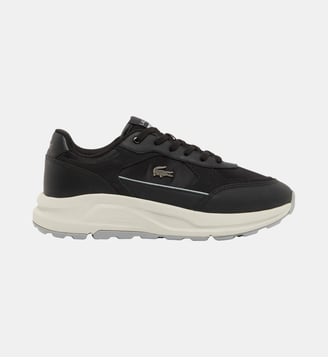 Sneakers Run Set homme en suède - Lacoste - Noir et beige