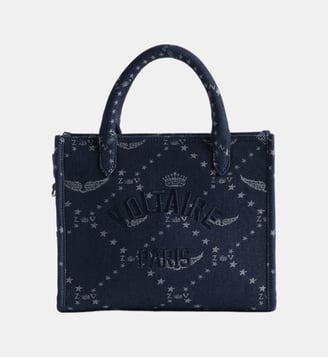 Sac Angel Tote XS Denim Monogram - Zadig&Voltaire - Bleu silent