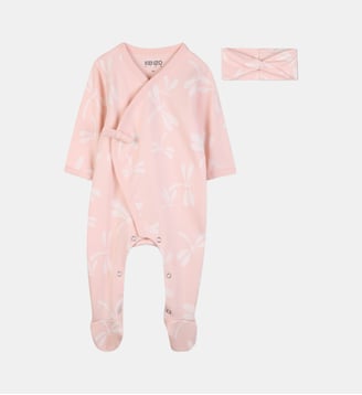Ensemble pyjama et bandeau - Kenzo Kids - Rose poudré