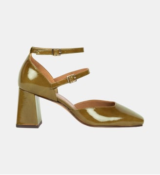 Babies Mischa Cuir Verni Froissé - Bobbies - Manzanilla