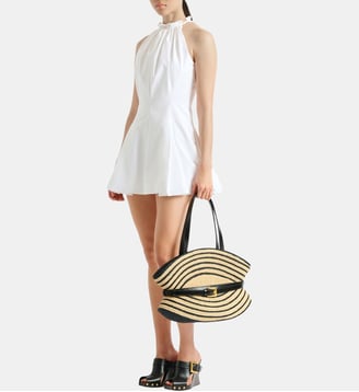 Robe patineuse en popeline de coton - Balmain - Blanc
